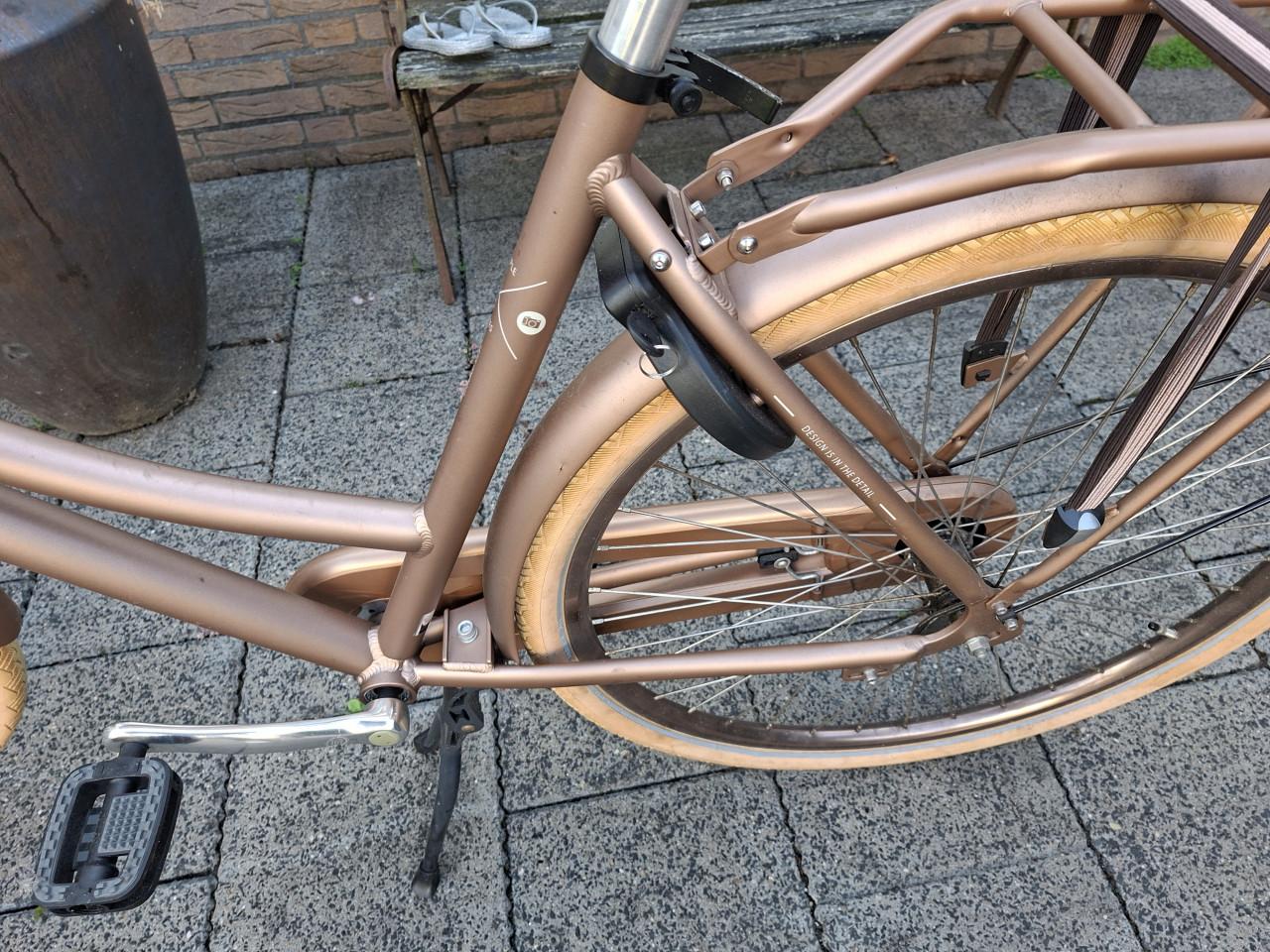 Damens/ Heren fiets Opoefiets, brons kleur