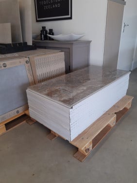 3030-336 Marmerlook tegels blauw/beige, 60x120 cm, van € 84,95/m² voor