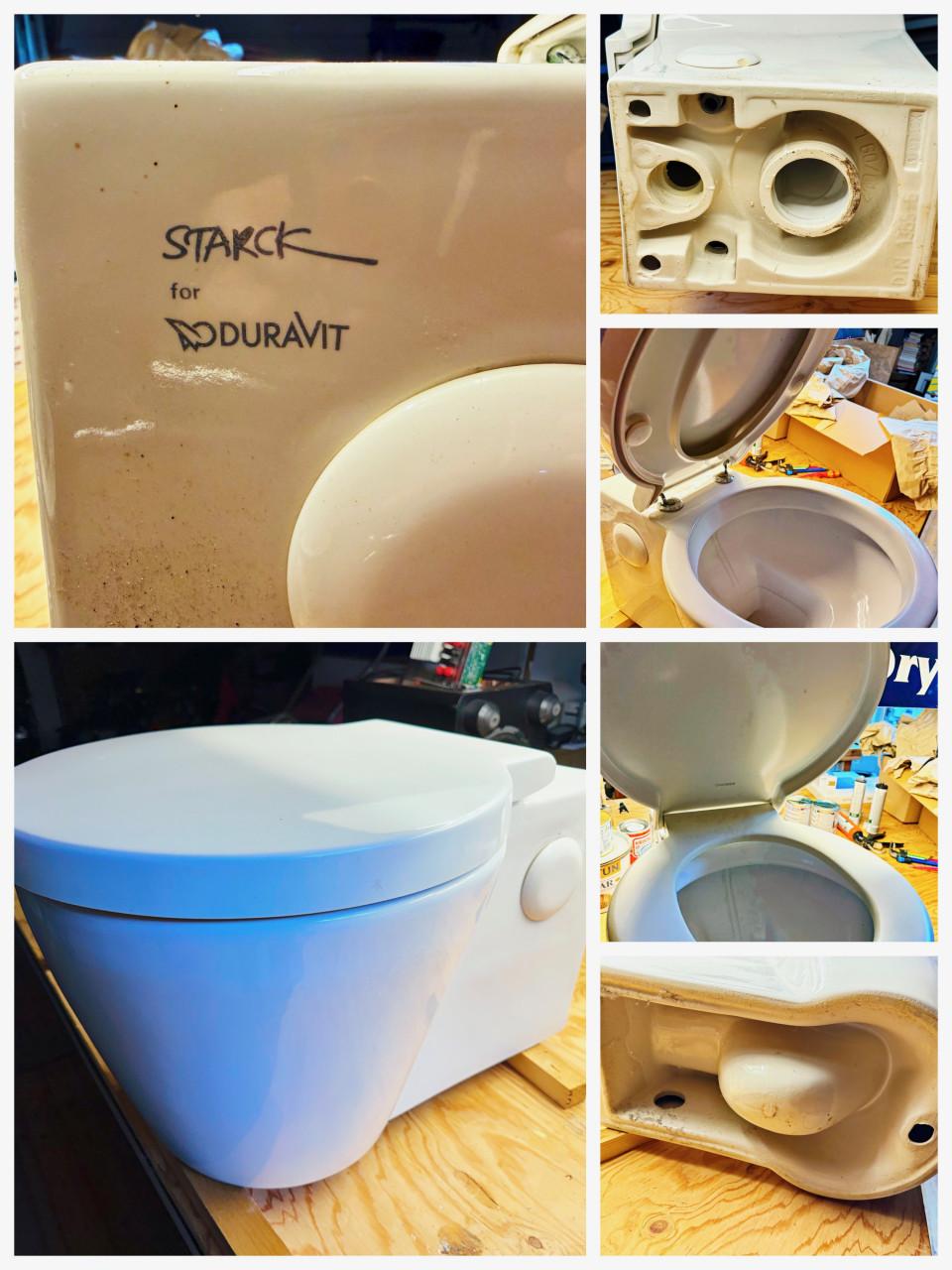 Toiletpotten, wastafel, wastafelkraan en mengkraan van Philippe Starck