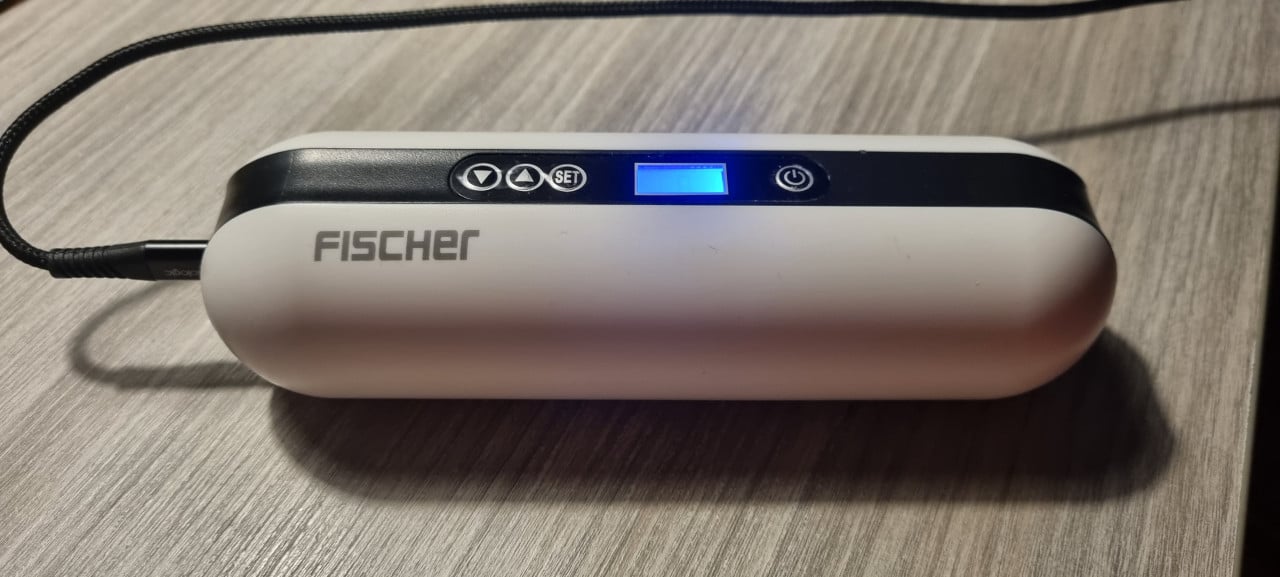 Fischer 3 in 1 compressor lamp en powerbank