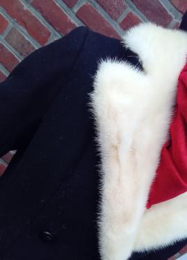 Wollen damesjas met bont