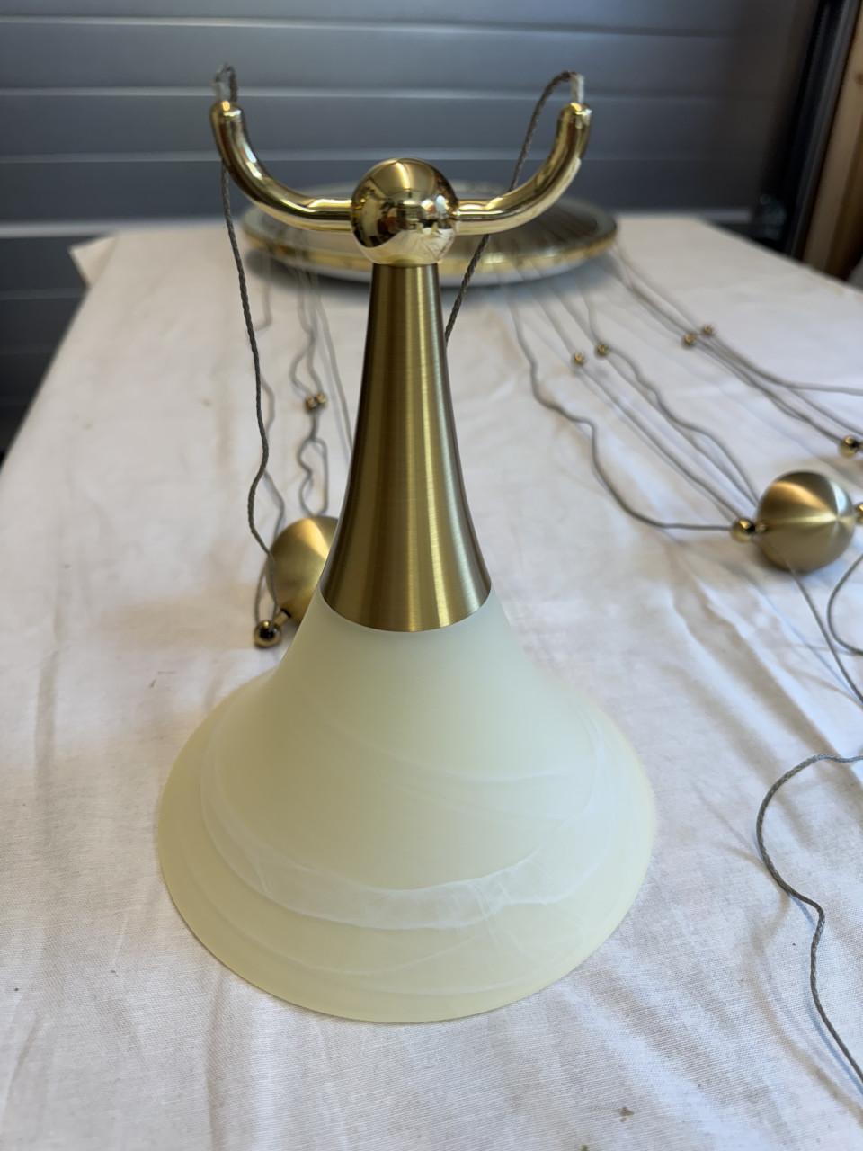Hanglamp met Alabaster kelken