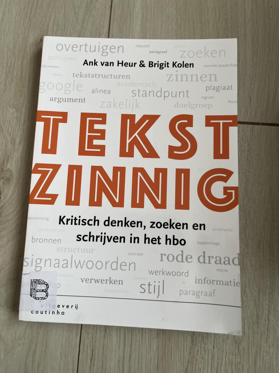 Tekstzinnig – Kritisch denken, zoeken en schrijven in het hbo