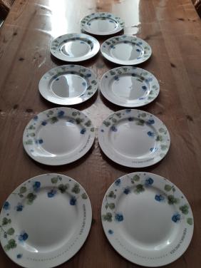 MARJOLEIN BASTIN , WILDFLOWERS - 9 GEBAKBORDJES - PORSELEIN