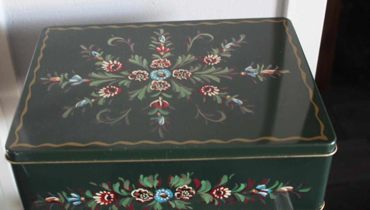 Mooi groen blik met bloemen print