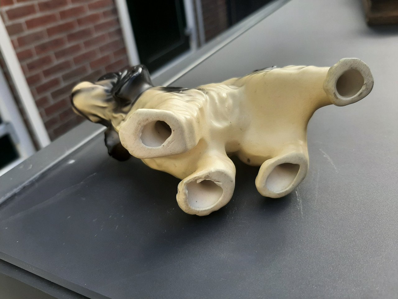 Oud hondenbeeldje 10 cm