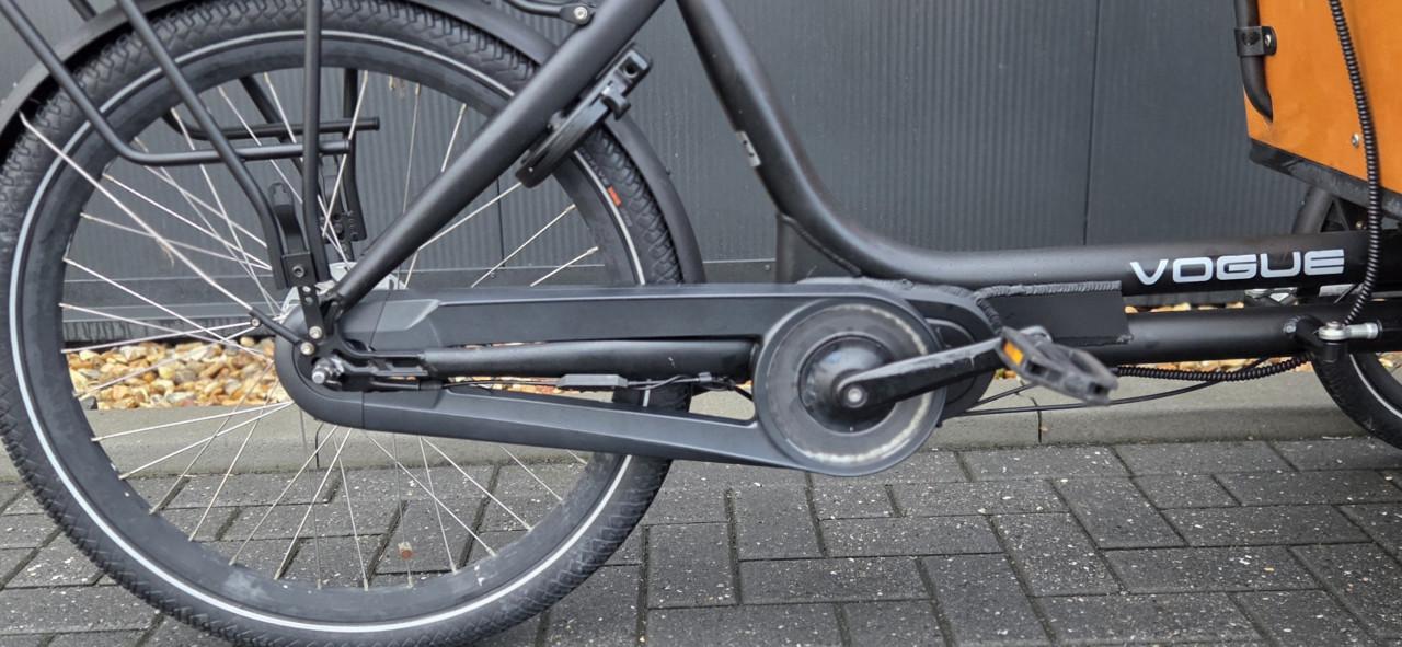 Mooie nette VOGUE Carry 3 3052km  elektrische bakfiets Zwart/Bruin