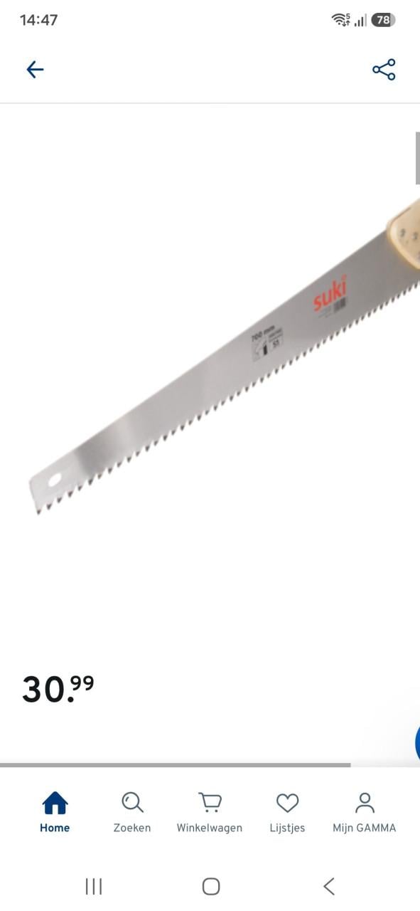 Zaag voor gipsbeton