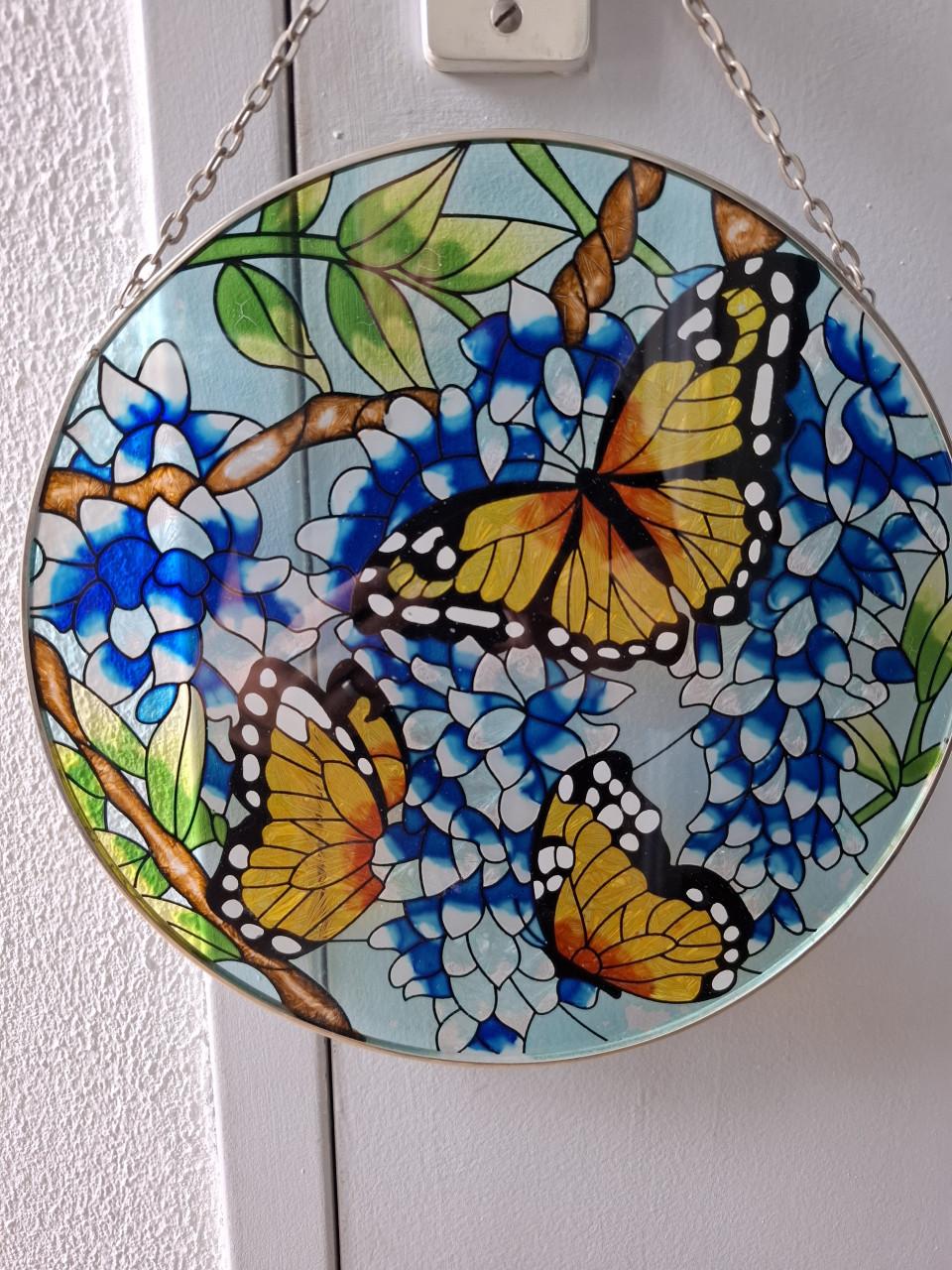 Glas in lood vlinders