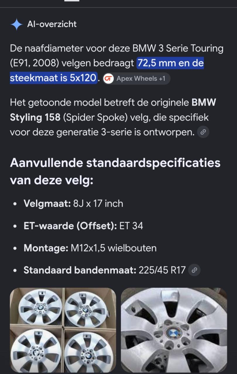 BMW Winterbanden met velgen - Bridgestone Blizzak 225/45 R17