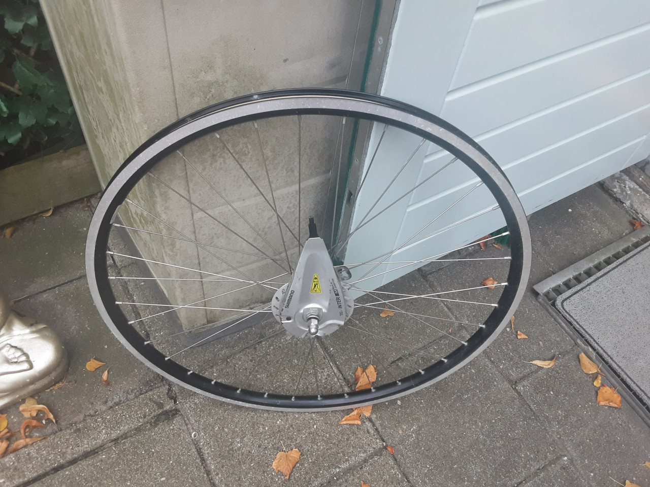 Shimano nexus voorwiel met rollerbrake rem