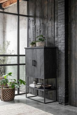 Bergkast Beam, teak zwart, nu als showmodel afgeprijsd