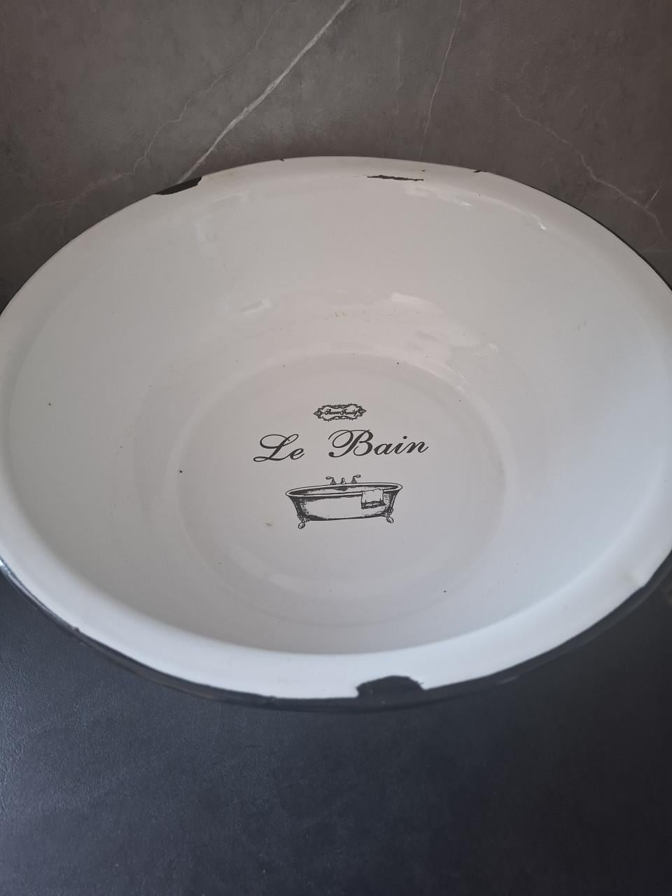 Emaille schaal le Bain