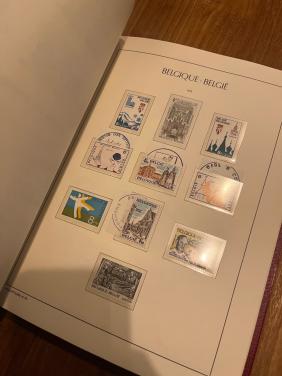 Verzameling België 1969 - 1990 in Leuchtturm voordrukalbum