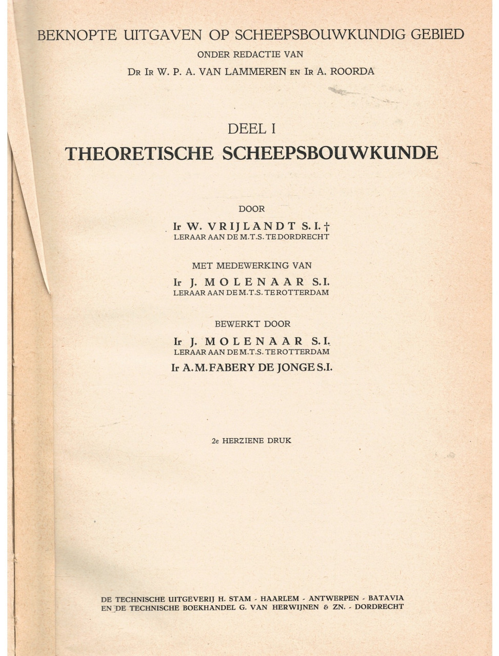 Theoretische scheepsbouwkunde, deel !