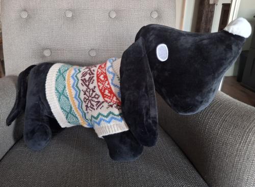 Takkie met kersttrui