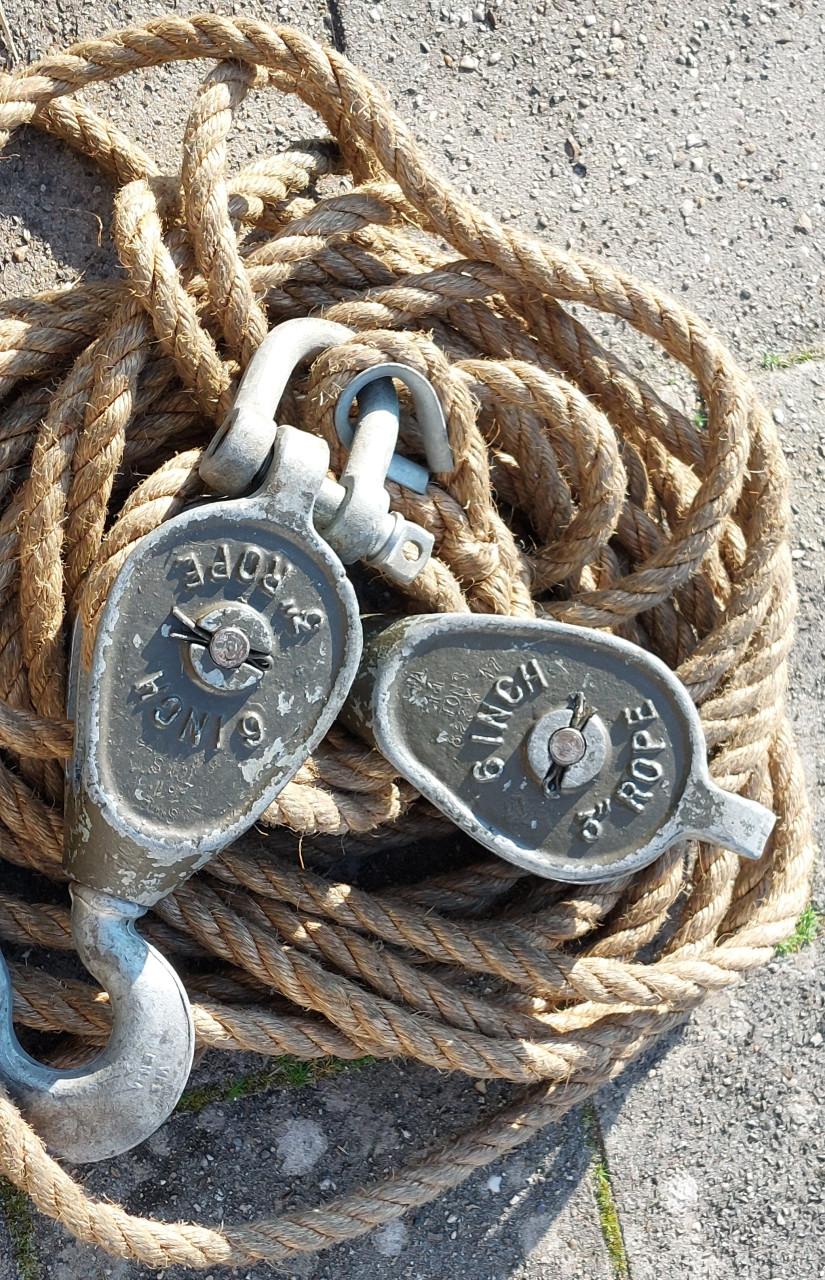 Touw + 2 Dubbele Katrollen