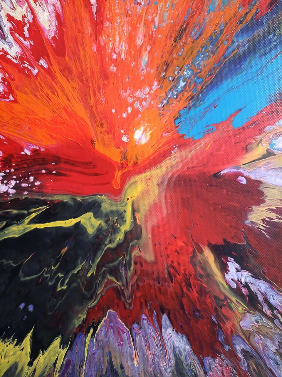 " Flash "  Acrylschilderij van Gia Hung