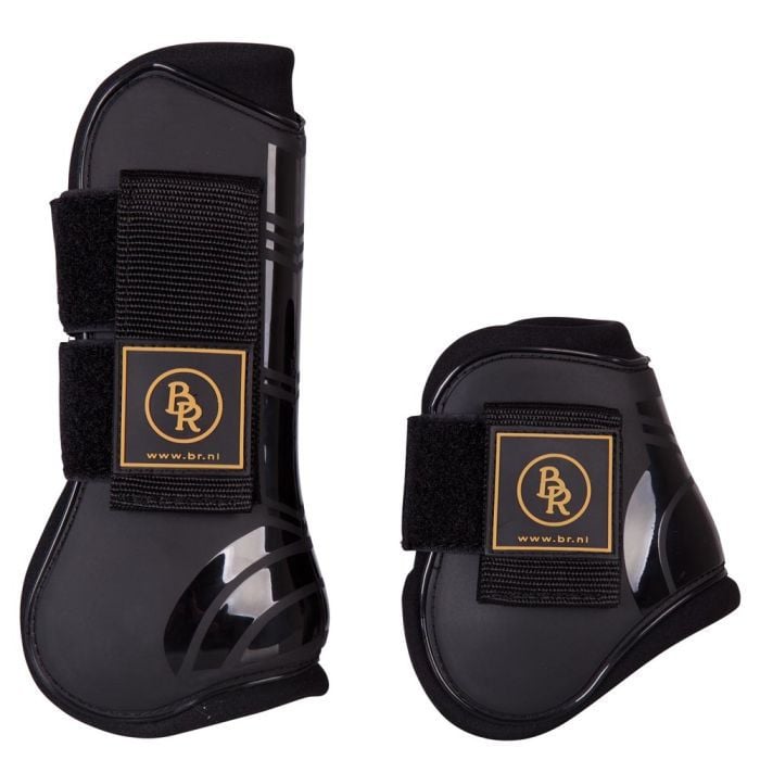 Nieuwe BR peesbeschermersset Pro tech zwart, pony