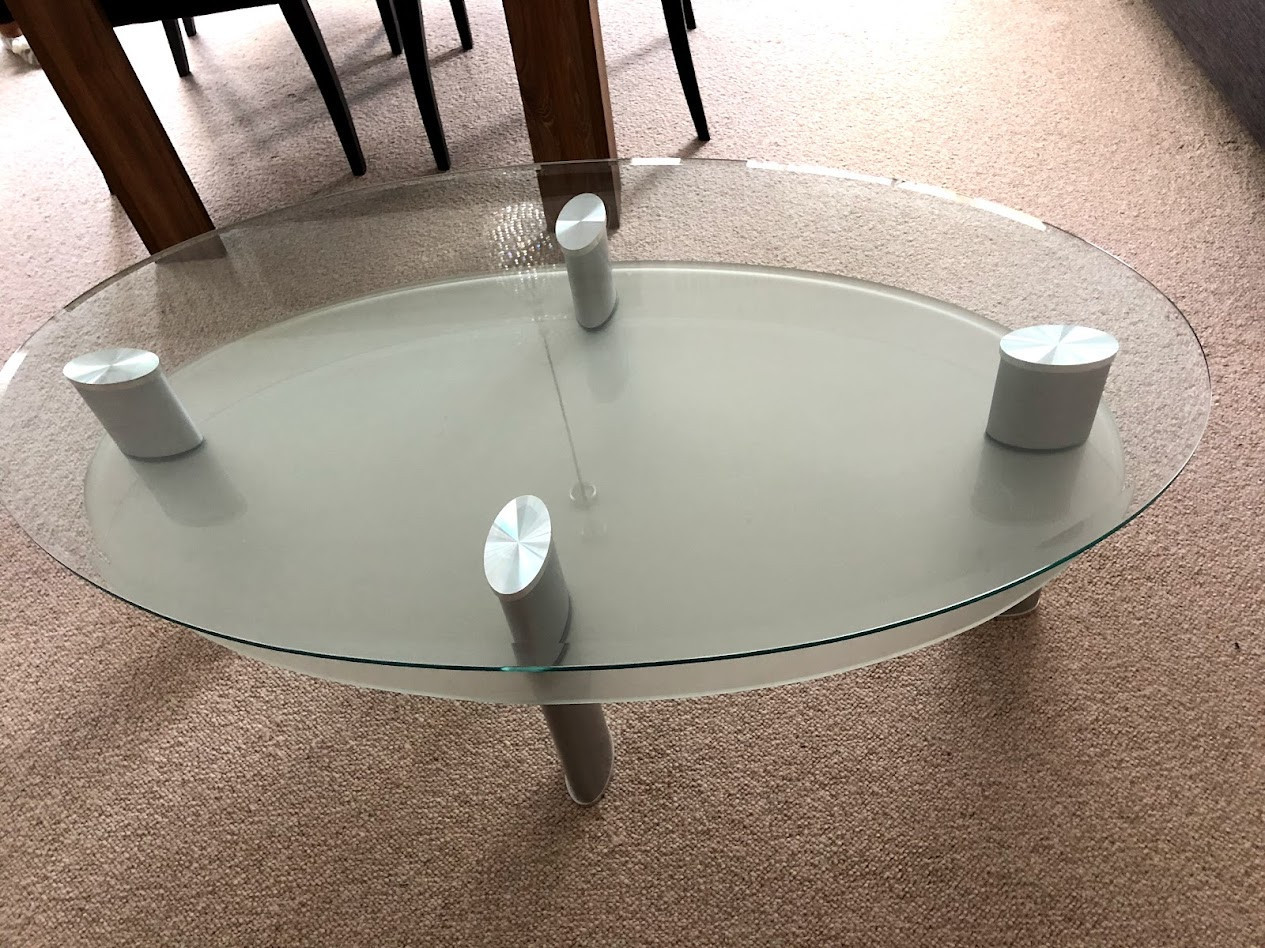 Glazen salontafel