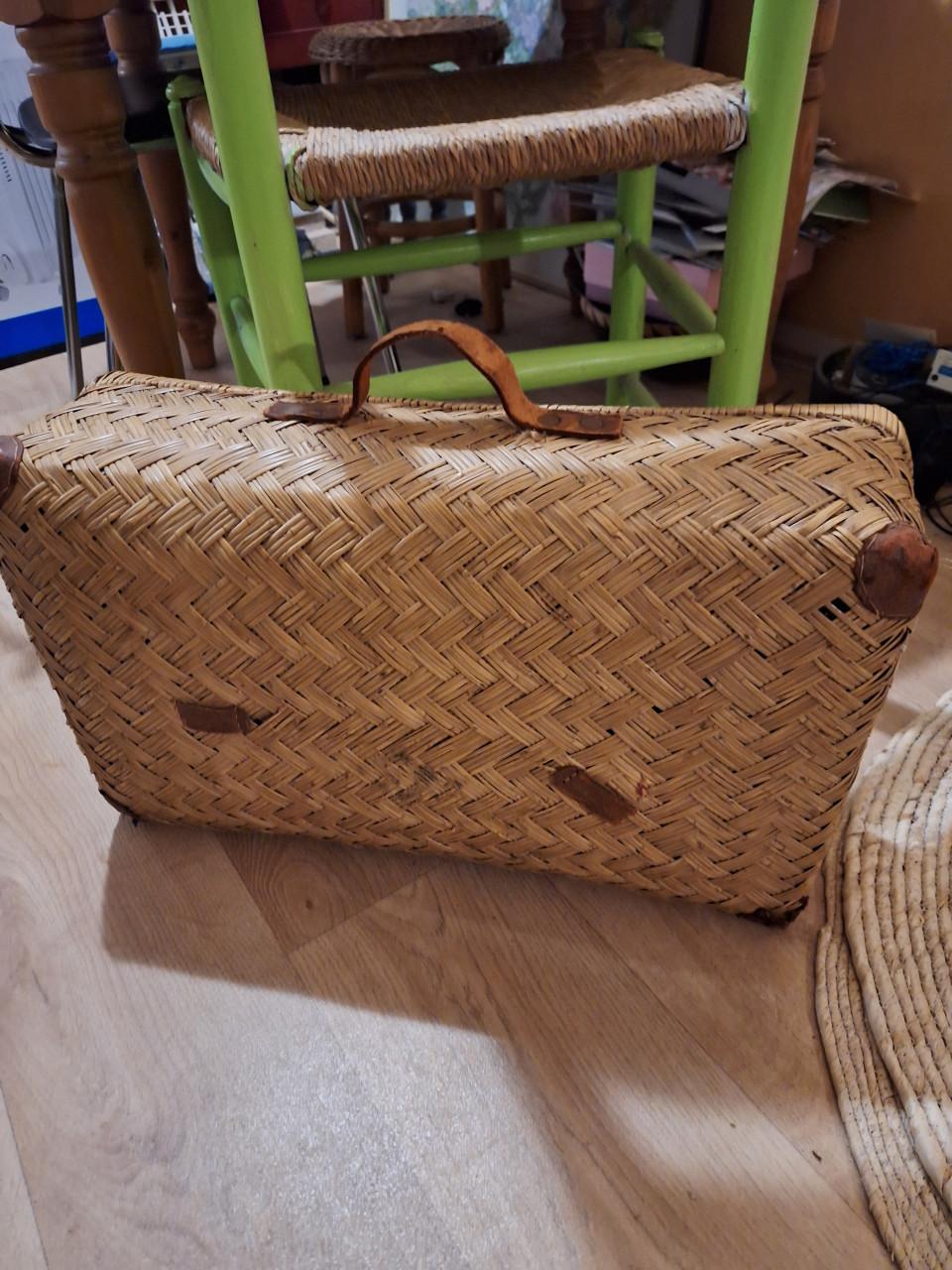 Vintage rotan koffer