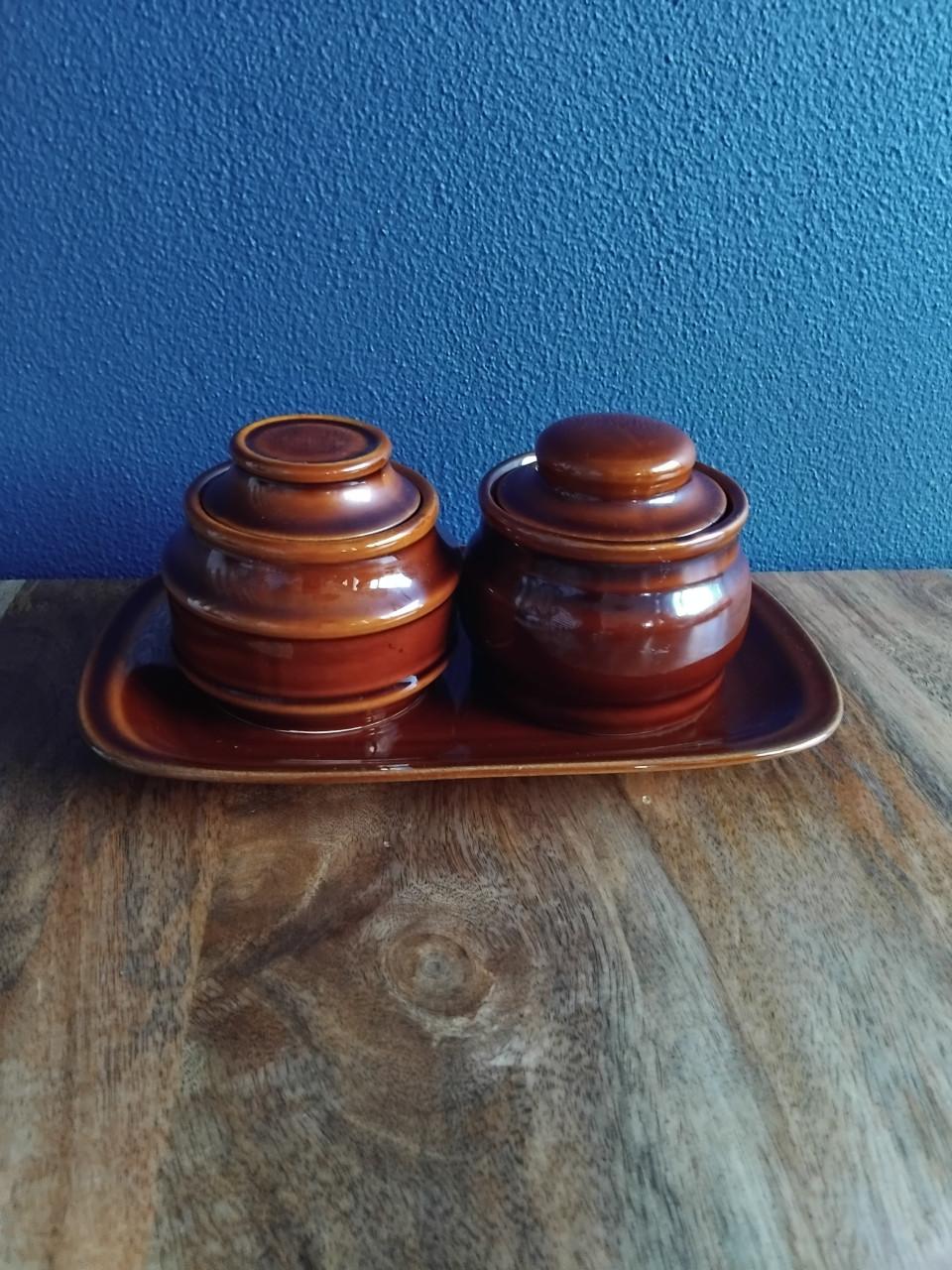 Vintage Koffie/Theepot Theelichtwarmer Kop/schotel