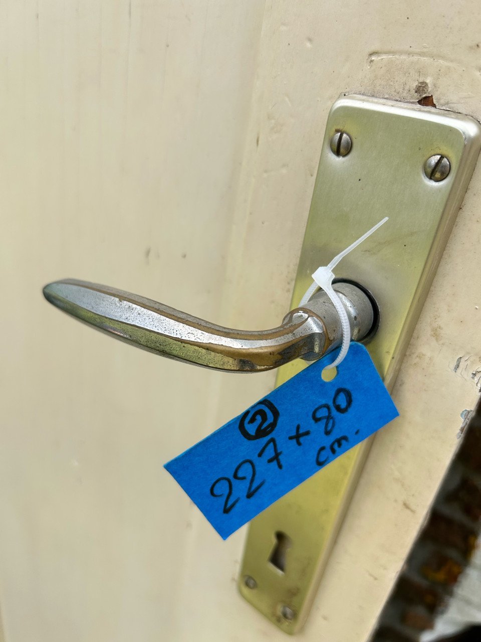 5 authentieke, stompe jaren ‘30 massieve paneel binnendeuren
