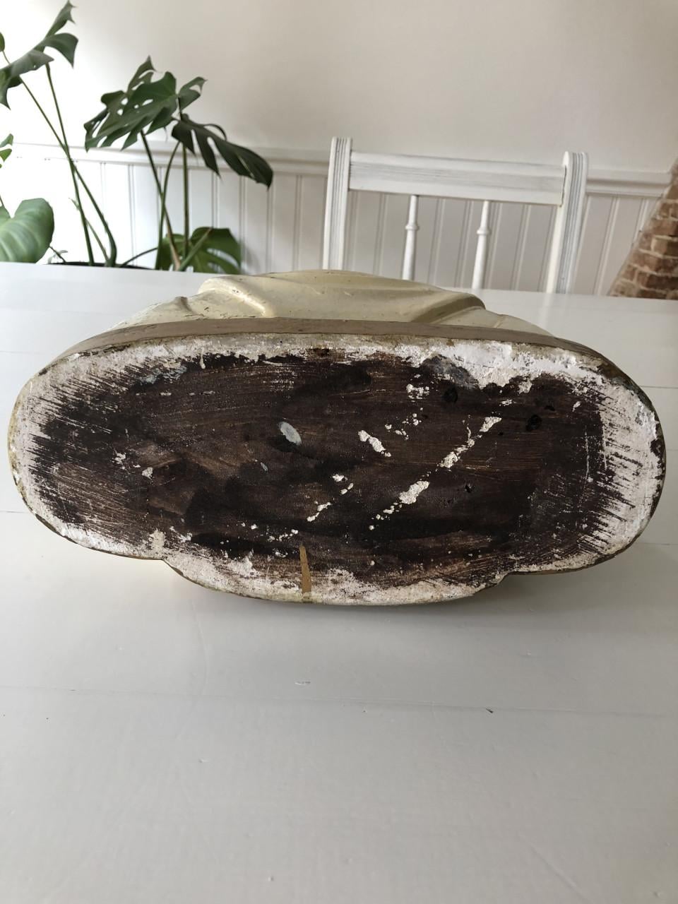 Mooi groot brocante heilig Jezus Christus borstbeeld van gips