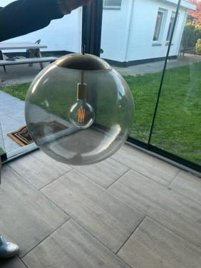 Lamp, rond 50 cm, en doorzichtig