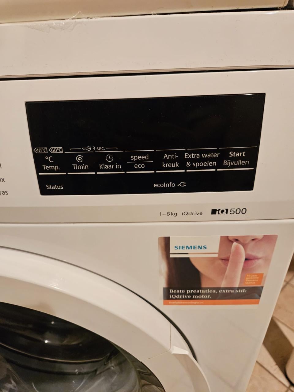 Siemens iQ drive Wasmachine iQ 500 serie 8 kg. 1400 toren