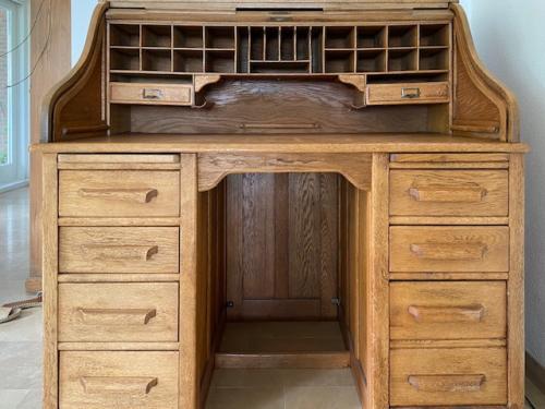 Bureau eiken rolluik