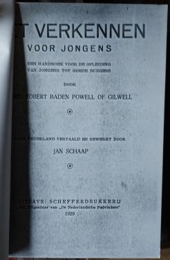 Verkennen voor Jongens een kopie uit 1929