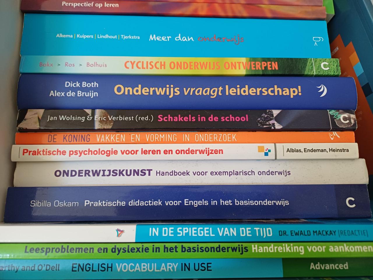 Diverse studieboeken, vooral PABO en Cambridge