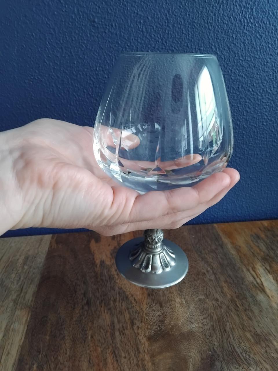 Brandy snifter Tinnen voet