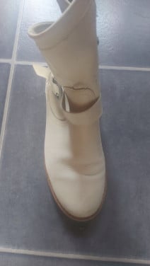 Witte enkel laarzen