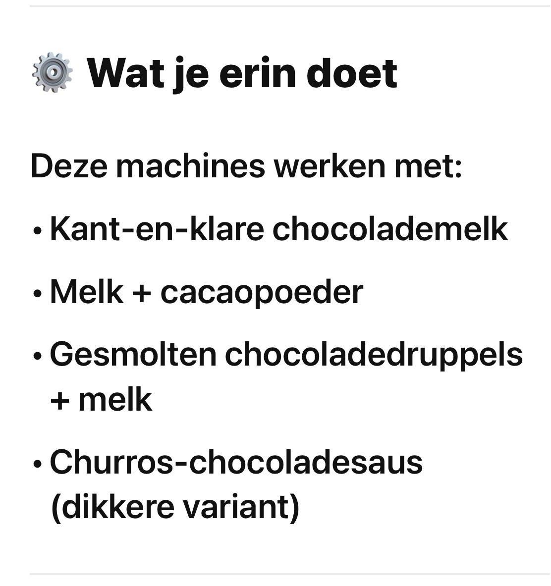 Chocolademelk dispencer Quamar