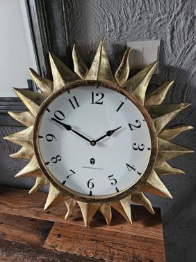 Prachtige grote vintage Karlsson Zonneklok – Goud