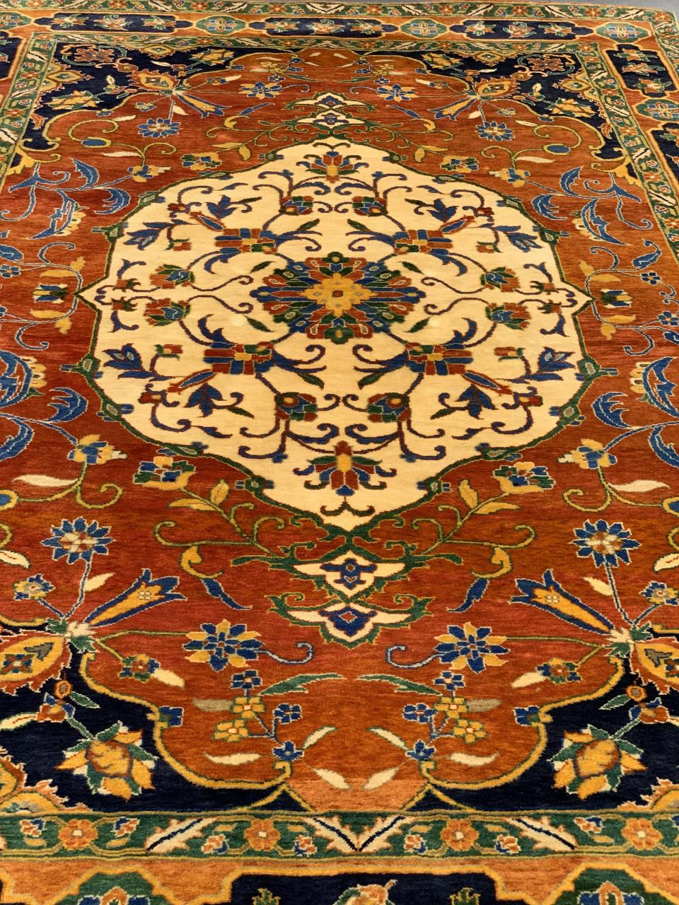 🧡Schitterend Sfeervol Kleurrijk Handgeknoopt Vloerkleed uit India🧡