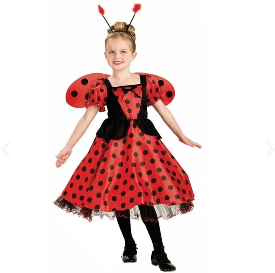 Nieuw Mt. 158-164 Lady Bug Lieveheersbeestje Jurk + Vleugels
