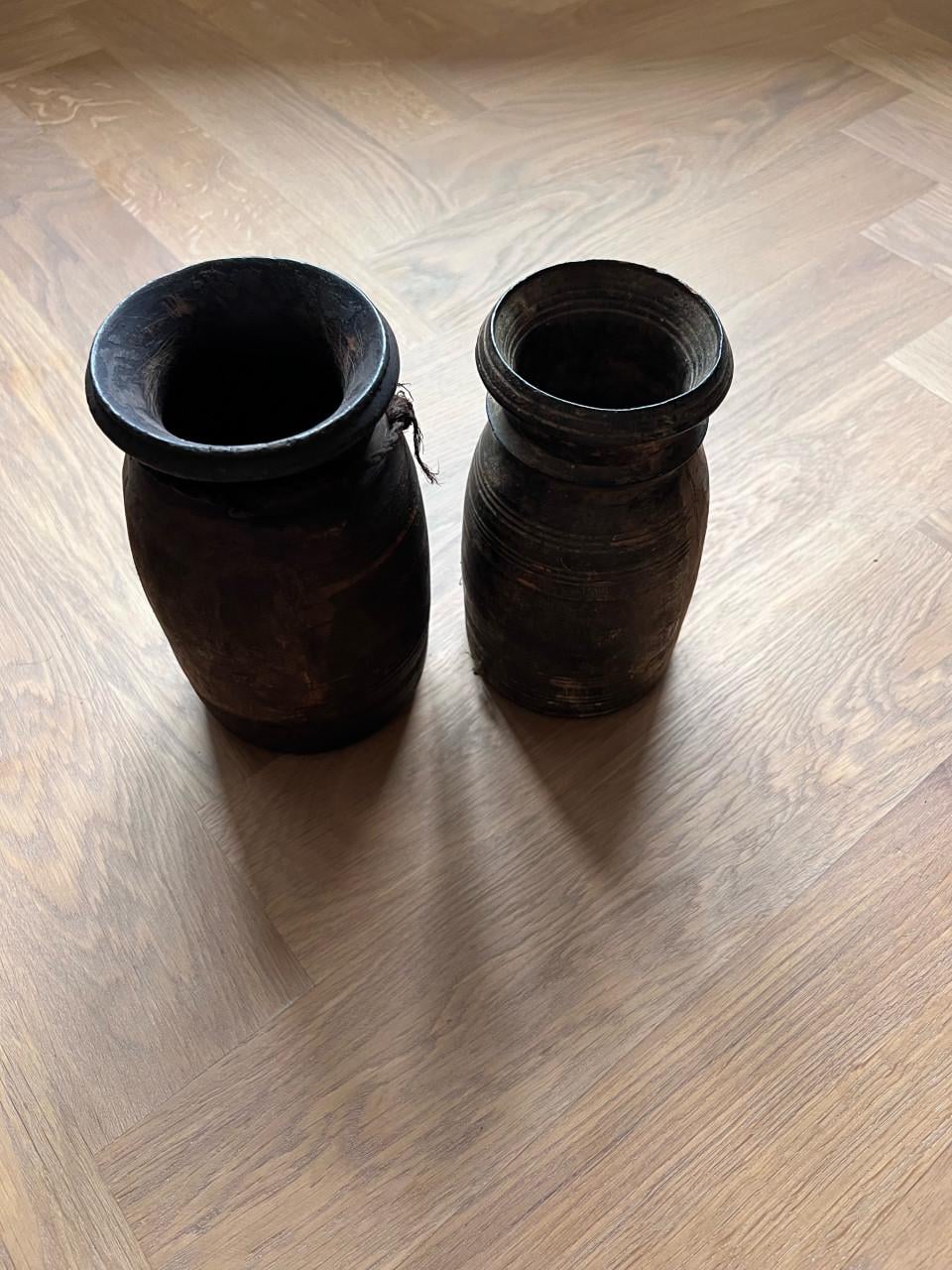 Set houten kruikjes