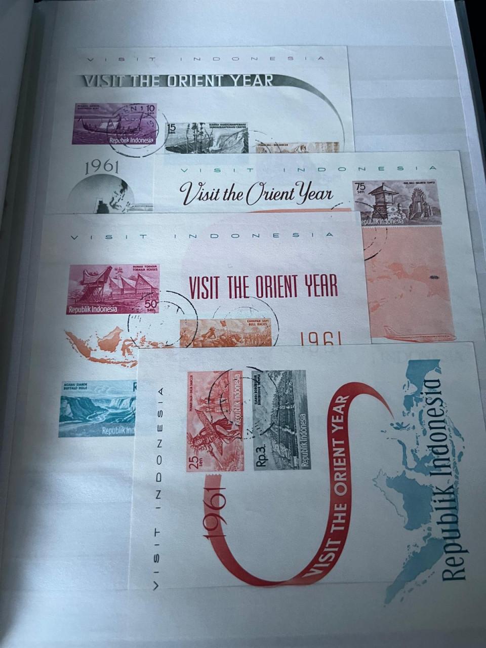 Kleine collectie Indonesië gestempeld, hoge waarde
