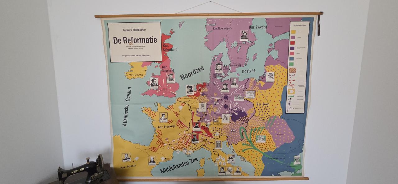 Beckers de reformatie wandkaart