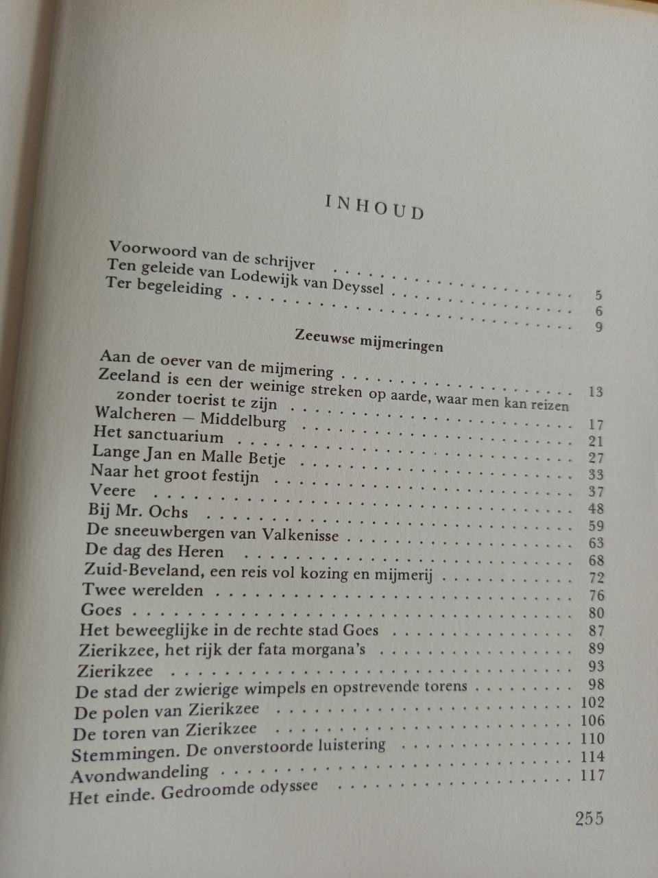Sentimentele Aardrijkskunde 1974 herziene uitgave, Zeeuwse mijmeringen
