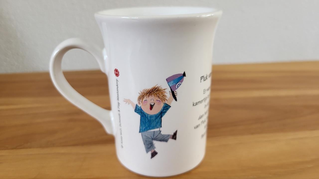 Staffordshire voor Douwe Egberts Pluk van de Petteflet mok