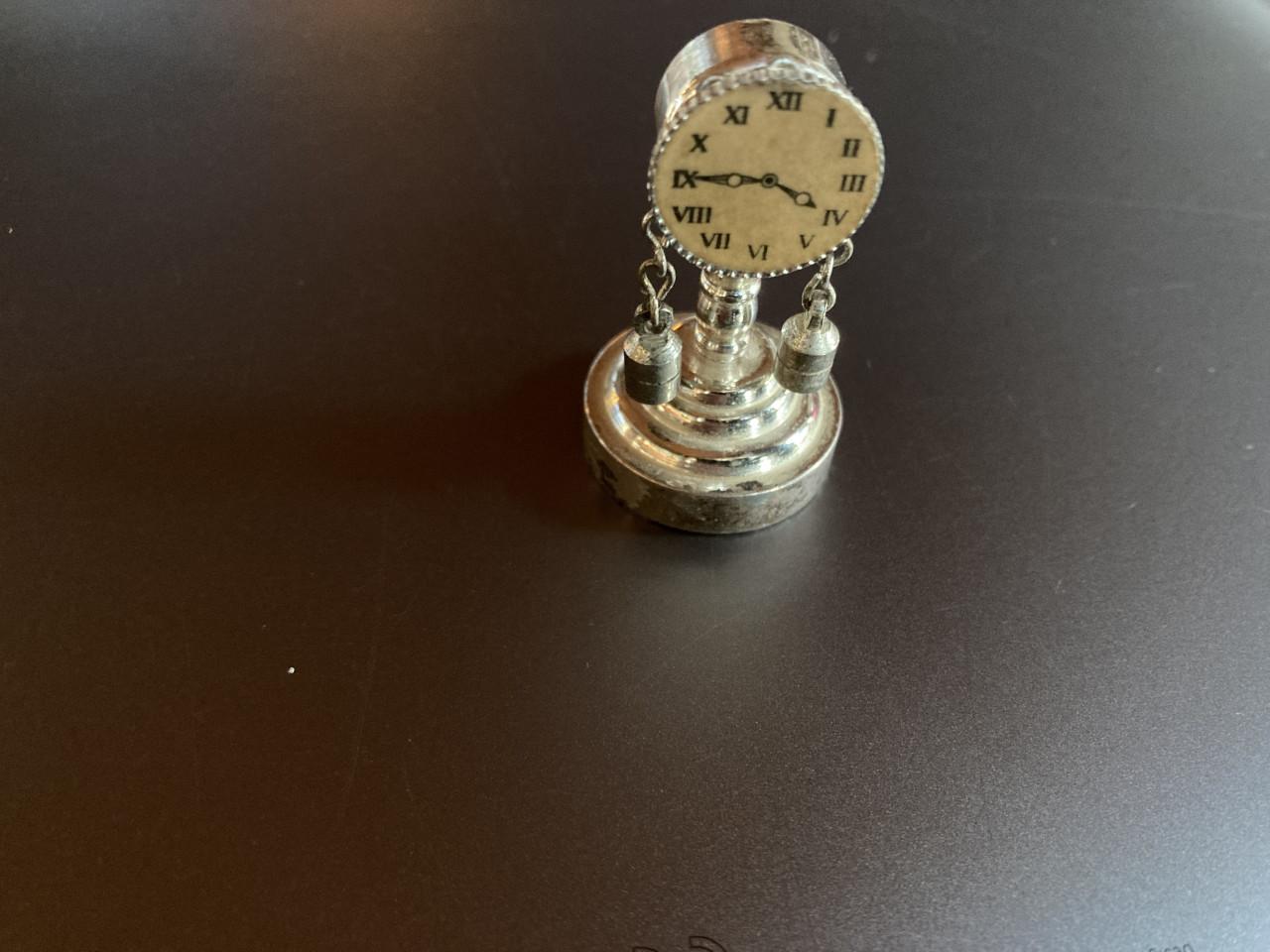 Vintage Miniatuur staande klok poppenhuis