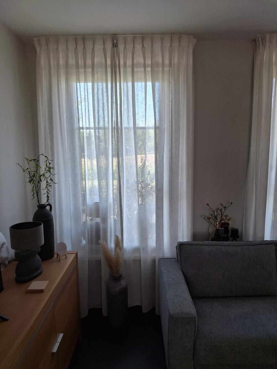 Inbetween gordijnen 3x 135 * 261 en 1x 265*261, Beige/wi