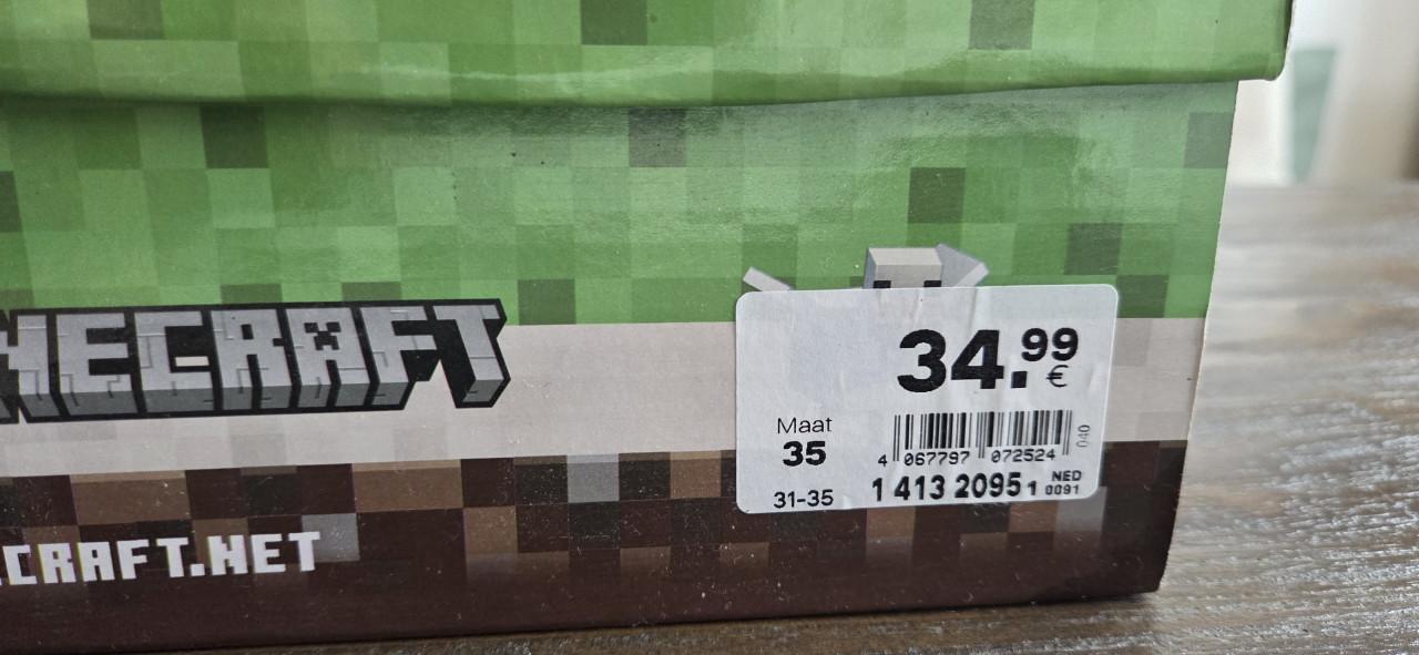 Jongens sneakers Minecraft maat 35