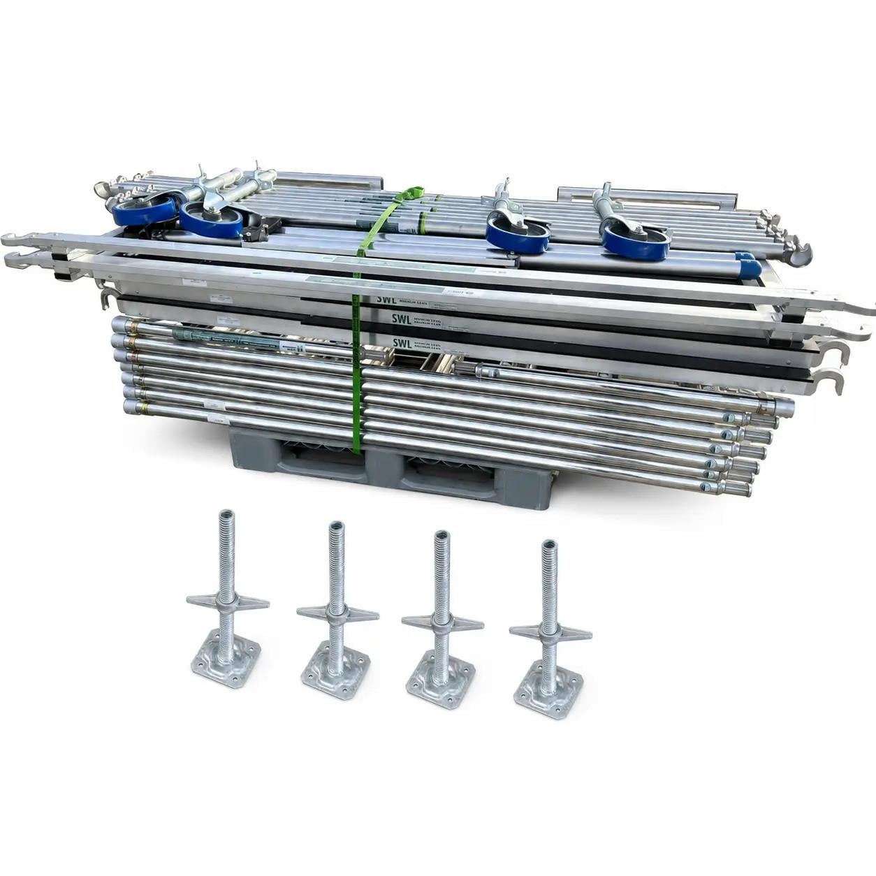 Complete Steigerset: SMK 8.2 meter wh + 4 rix voetspindel