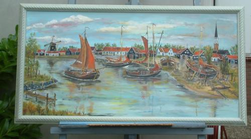 Arnemuiden  haven 120 x 80 doek