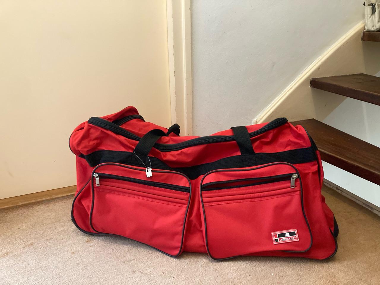 Leonardo weekendtas reistas sporttas rood telescopisch